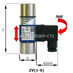Купить Расходомер ZV 3 (T 1-4 (H2O); 30-120 (Воздух), латунь никелированная, Pmax=150, G 1/2" BSP), Fox S.r.l (Италия) в СПБ